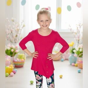 S/M/L/XL NEW Girls Hot Pink Dress. Long Top